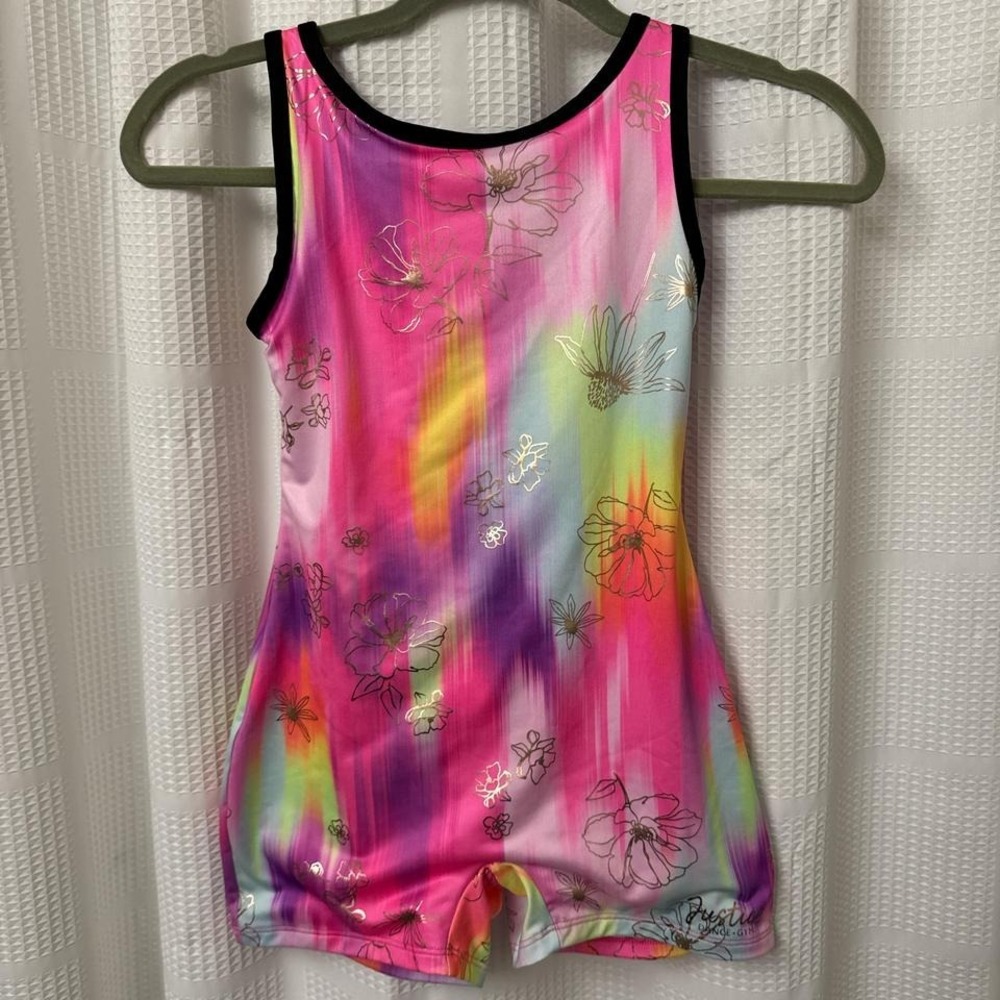 Justice girl pink leotard